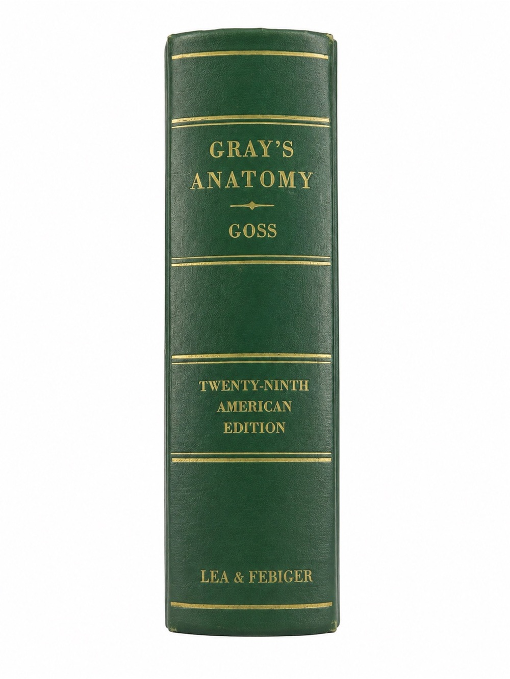 Vintage Gray's Anatomy Green Hardcover Textbook